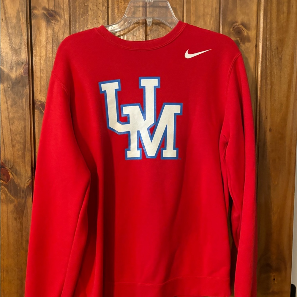 Nike Red Crewneck Sweater Vibrant Athletic Style